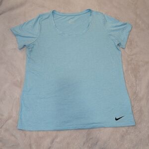 Nike Women's Light Blue Athletic T-Shirt XL
